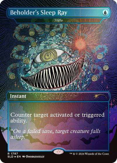 Beholder's Sleep Ray - Stifle (Rainbow Foil) card art