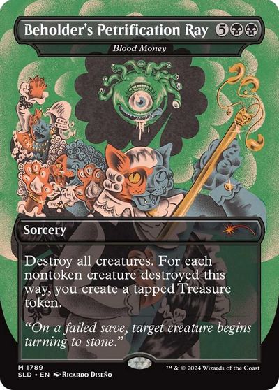 Beholder's Petrification Ray - Blood Money card art