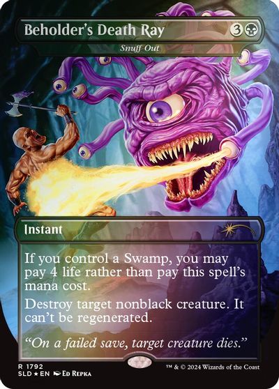 Beholder's Death Ray - Snuff Out (Rainbow Foil) card art