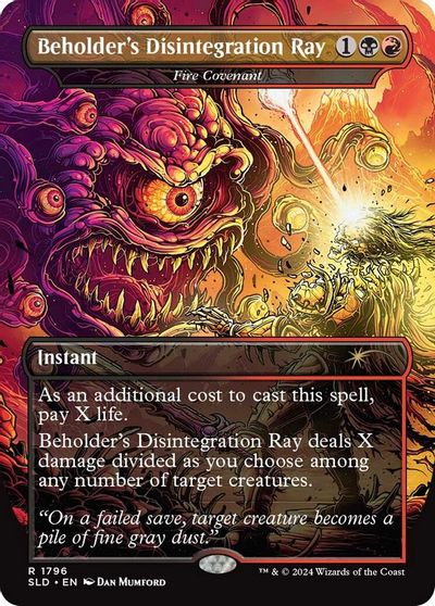 Beholder's Disintegration Ray - Fire Covenant card art