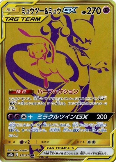 Mewtwo & Mew GX - 222/173 card art