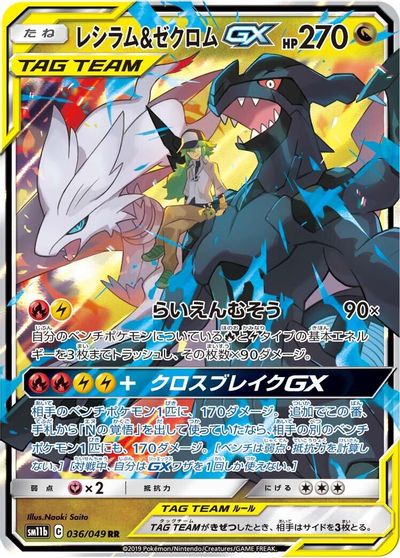 Reshiram & Zekrom GX - 036/049 card art