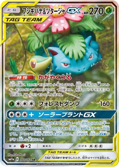 Venusaur & Snivy GX - 066/064 card art