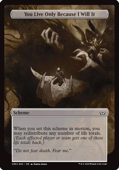 You Live Only Because I Will It (Full Art) card art