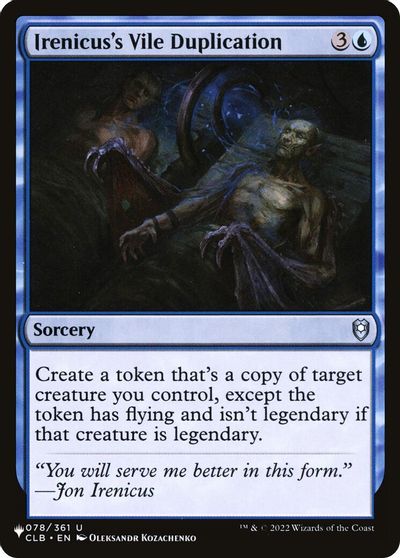 Irenicus's Vile Duplication card art