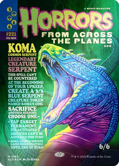 Koma, Cosmos Serpent (Rainbow Foil) card art