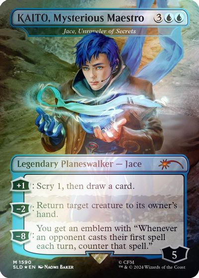 KAITO, Mysterious Maestro - Jace, Unraveler of Secrets (Rainbow Foil) card art