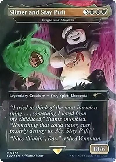 Slimer and Stay Puft - Yargle and Multani (Rainbow Foil) card art