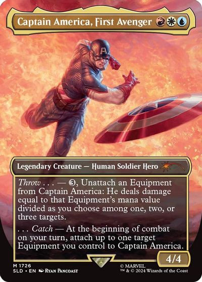 Captain America, First Avenger (Rainbow Foil) card art