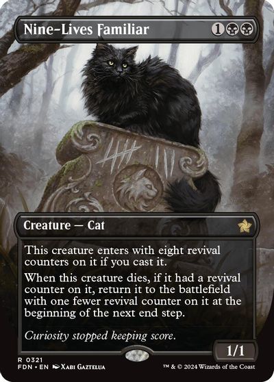 Nine-Lives Familiar (Borderless) card art