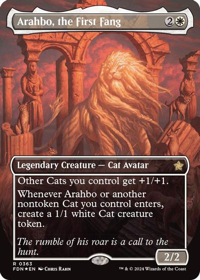 Arahbo, the First Fang (Borderless) (Mana Foil) card art