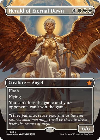 Herald of Eternal Dawn (Borderless) (Mana Foil) card art