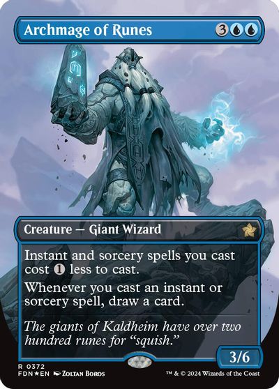 Archmage of Runes (Borderless) (Mana Foil) card art