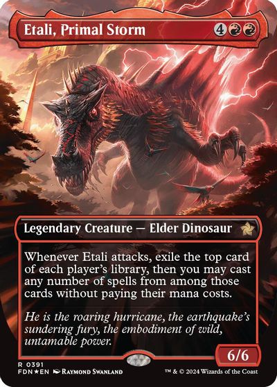 Etali, Primal Storm (Borderless) (Mana Foil) card art