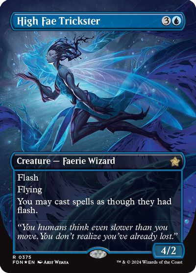 High Fae Trickster (Borderless) (Mana Foil) card art