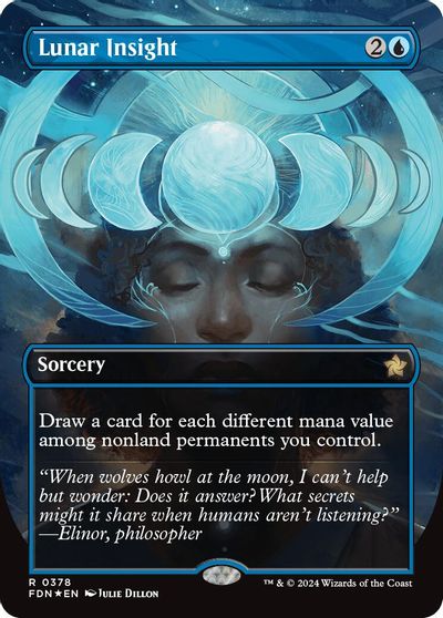 Lunar Insight (Borderless) (Mana Foil) card art