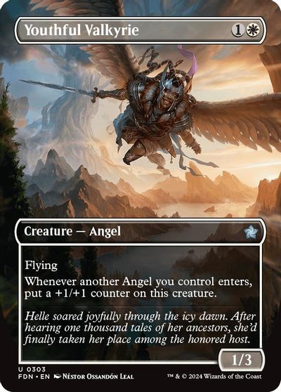 Youthful Valkyrie (Borderless) card art