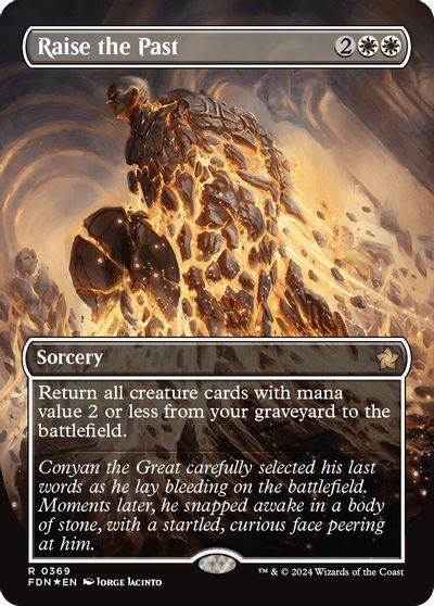 Raise the Past (Borderless) (Mana Foil) card art