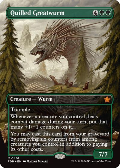 Quilled Greatwurm (Borderless) (Mana Foil) card art