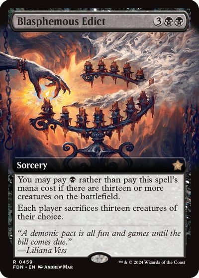 Blasphemous Edict (Extended Art) card art