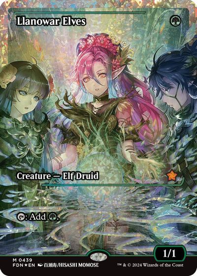 Llanowar Elves (Showcase) (Fracture Foil) card art