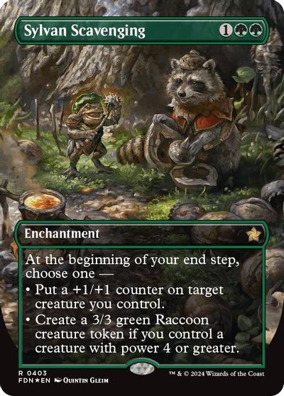 Sylvan Scavenging (Borderless) (Mana Foil) card art