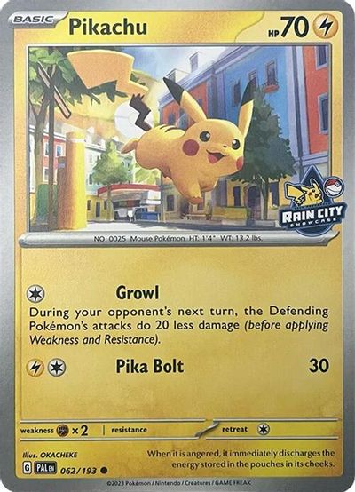 Pikachu (Rain City Showcase) card art