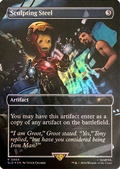 Sculpting Steel (Rainbow Foil) card art