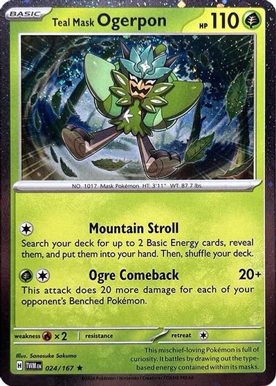 Teal Mask Ogerpon (Cosmos Holo) card art