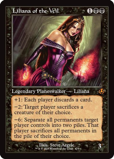 Liliana of the Veil (Retro Frame) card art