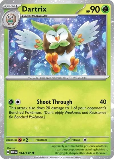 Dartrix - 014/197 (Cosmos Holo) card art