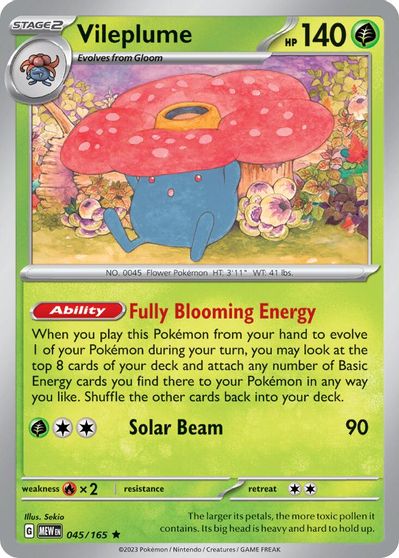 Vileplume - 045/165 card art