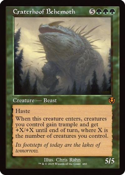 Craterhoof Behemoth (Retro Frame) card art