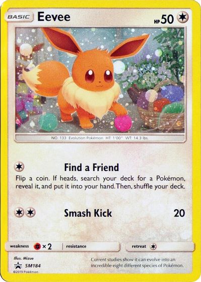 Eevee - SM184 (Cosmos Holo) card art