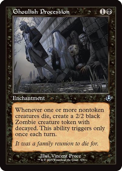 Ghoulish Procession (Retro Frame) card art