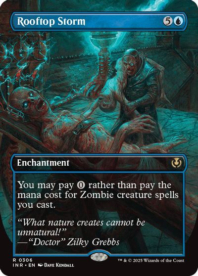 Rooftop Storm (Borderless) card art