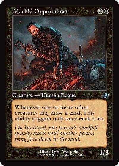 Morbid Opportunist (Retro Frame) card art