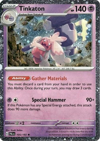 Tinkaton - 105/193 (Cosmos Holo) card art