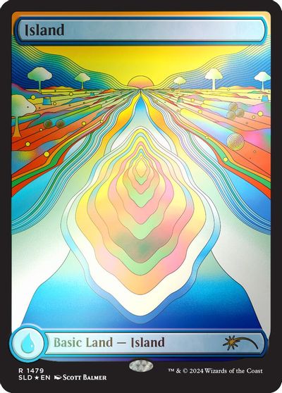 Island (1479) (Rainbow Foil) card art