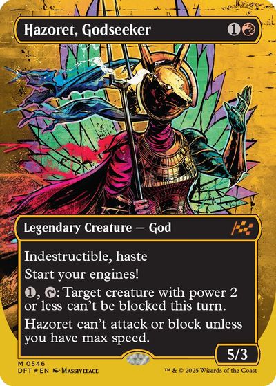 Hazoret, Godseeker (Borderless) (First-Place Foil) card art