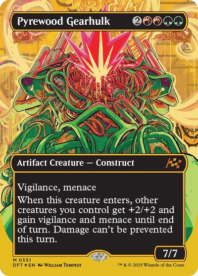 Pyrewood Gearhulk (Borderless) (First-Place Foil) card art