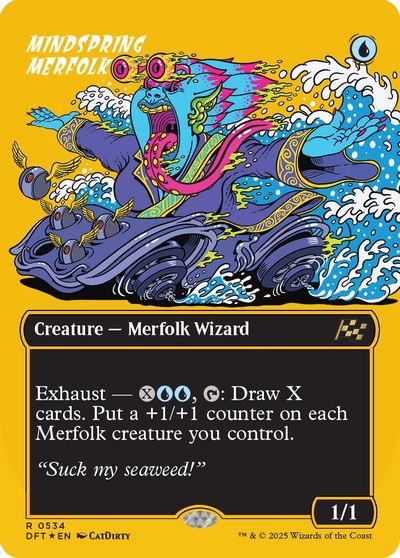 Mindspring Merfolk (Borderless) (First-Place Foil) card art