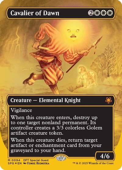 Cavalier of Dawn (Borderless) (First-Place Foil) card art