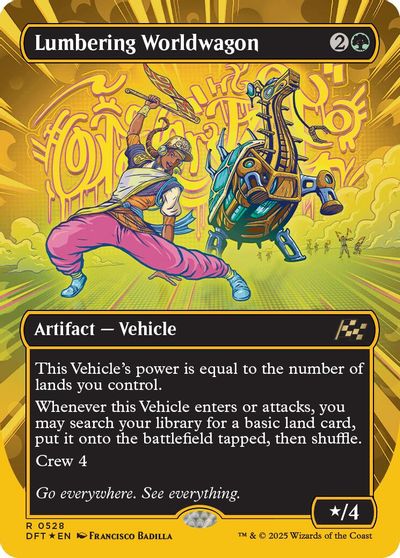 Lumbering Worldwagon (Borderless) (First-Place Foil) card art