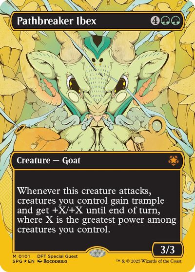Pathbreaker Ibex (Borderless) (First-Place Foil) card art