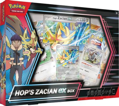 Hop's Zacian ex Box card art