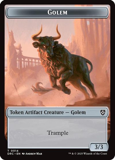 Golem (0014) // Golem (0015) Double-Sided Token card art