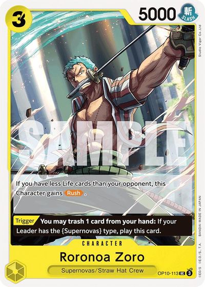 Roronoa Zoro (113) card art