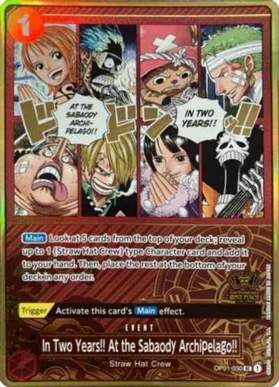 In Two Years!! At the Sabaody Archipelago!! (One Piece Japanese Version 2nd Anniversary Set) card art