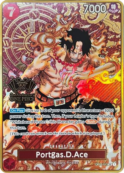 Portgas.D.Ace (One Piece Japanese Version 2nd Anniversary Set) card art